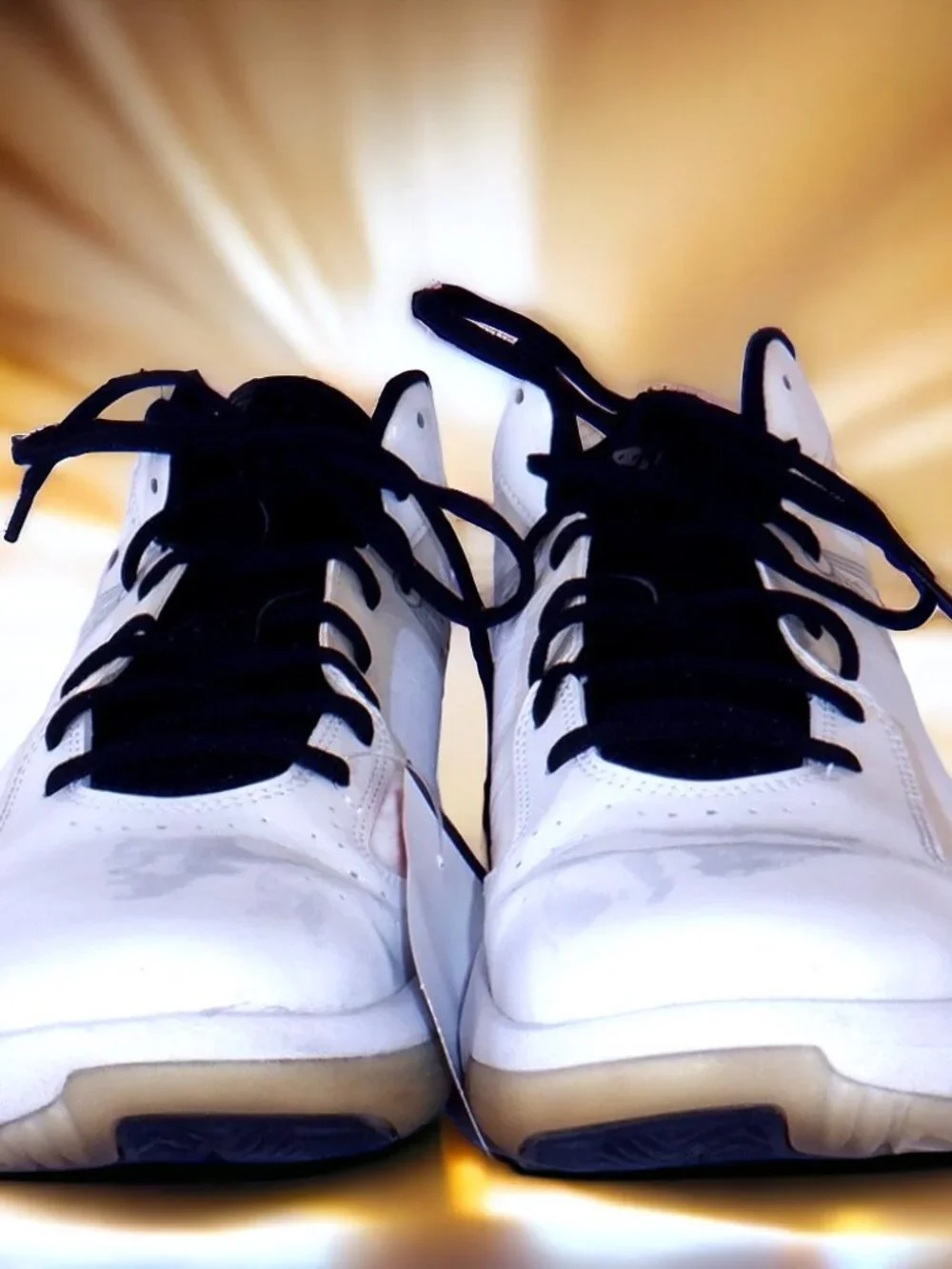 Jordan Fly Wire White Black Basketball Shoes Men's Size 10.5